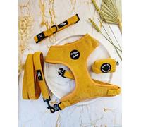 MUSTARD YELLOW CORD DOG LEAD - REVERSIBLE