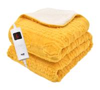 (Mustard Yellow) GlamHaus Electirc Heated Throw Blanket 160x130 cm