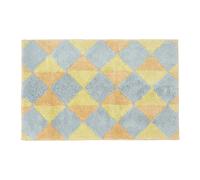(Mustard Yellow) Harlequin Pattern Cotton Bath Mat