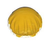 Mustard Yellow Lines Printed Shower Cap, Waterproof Reusable Bath Caps For Women,Men, Boys, And Girls Spa Salon