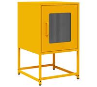(mustard yellow) vidaXL Bedside Cabinet Anthracite 36x39x60.5 cm Cold-rolled Steel