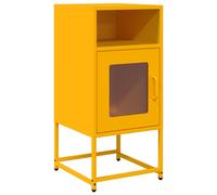 (mustard yellow) vidaXL Bedside Cabinet Black 36x39x78 cm Cold-rolled Steel bedside table