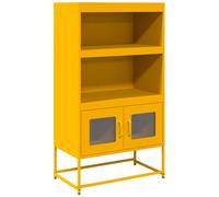 (mustard yellow) vidaXL Highboard Black 68x39x123 cm Steel sideboard side cabinet