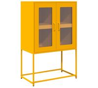 (mustard yellow) vidaXL Highboard Pink 68x39x107 cm Steel sideboard side cabinet