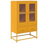 (mustard yellow) vidaXL Highboard Pink 68x39x111.5 cm Steel sideboard side cabinet