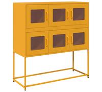 (mustard yellow) vidaXL Sideboard White 100.5x39x107 cm Cold-rolled Steel storage cabinet