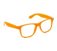 Mustavo Kids Childrens Orange Frame Glasses Clear Lens Geek Boys Girls Book Week World Book Day For Fancy Dress Costume Outfit Age 3-9 Years