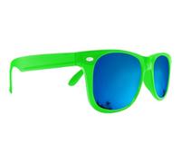 Mustavo Kids Sunglasses Childrens Green with Blue Mirror Sunglasses Gloss Finish 100% UV400 Protection Fashion Glasses Fun Vibrant Colours For Ages 3-9 Years Old Boys Girls