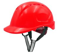 MUSTBAU Hard Hats Construction Industrial Safety Helmet Hard Hat With Chin Strap 6 Point Harness, Wheel Ratchet Adjust 52-66 cm EN 397