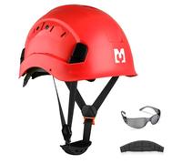 Mustbau Hard Hats Construction Safety Helmet with Anti-fog Safety Glasses Wheel Ratchet Adjust 53-63 cm for Scaffolding,Construction and Tradesmen EN 397