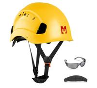Mustbau Hard Hats Construction Safety Helmet with Anti-fog Safety Glasses Wheel Ratchet Adjust 53-63 cm for Scaffolding,Construction and Tradesmen EN 397