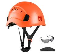 Mustbau Hard Hats Construction Safety Helmet with Anti-fog Safety Glasses Wheel Ratchet Adjust 53-63 cm for Scaffolding,Construction and Tradesmen EN 397