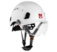 Mustbau Hard Hats with Safety Goggles EN397 Certified Safety Helmet with Chin Strap, Wheel Ratchet Adjust 53-63 cm for Construction, Forestry and Industrial