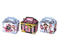 MustBeBonkers 10 Girls Pink Pirate Food Boxes - Treasure Chest Meal Box - Birthday Party Plate