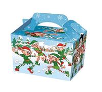 MustBeBonkers 12 x CHILDRENS CHRISTMAS XMAS ELF FOOD MEAL BOXES - PARTY BAG GIFT BOX
