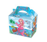 MustBeBonkers 30 Childrens Kids Girls Mermaid Under the Sea Carry Food Meal Picnic Birthday Party Bag Boxes