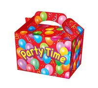 MustBeBonkers 30 Childrens Kids Red Balloon Party Time Carry Food Meal Picnic Birthday Party Bag Boxes