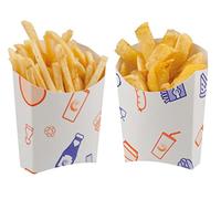 MustBeBonkers 50 x LARGE CHIP HOLDER SCOOPS - SCOOP BOXES - FAST FOOD TAKEAWAY - MEAL FOOD TRAYS
