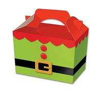 MustBeBonkers Childrens Kids Christmas Party Food Boxes (Elf Tunic, 20)