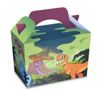 MustBeBonkers Dinosaur Cartoon Birthday Party Boxes - Childrens Fun Picnic Food Meal Box Plate (20)