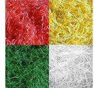 MustBeBonkers EASTER BONNET HAMPER SHREDDED PAPER - RED/GREEN/WHITE/YELLOW - HAMPER SHRED - 50g Grams of Each