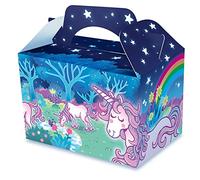 MustBeBonkers MAGICAL UNICORN Birthday Party Boxes Childrens Fun Picnic Food Meal Box (12 Boxes)