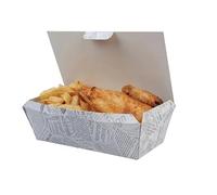MustBeBonkers Newsprint Fish & Chips - Fast Food Take Away Disposable Packaging Tray Boxes - Select Items (Multi Food Box, 200)