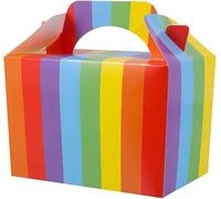 MustBeBonkers Rainbow Theme - Childrens Birthday Party Food Meal Boxes Gift Loot Favour Box (20 Boxes)