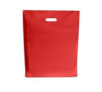 MustBeBonkers RED Plastic Bags/Gift Shop Carrier Bag/Boutique Retail - Small & Large (100, Small 10x12+4 Inches)
