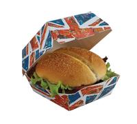 MustBeBonkers Union Jack Great Britain Fish & Chips - Fast Food Take Away Disposable Packaging Tray Boxes - Select Items (Burger Box, 10)