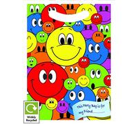 MustBeBonkers x10 HAPPY FACE BIRTHDAY PARTY BAGS - RECYCLABLE LOOT TREAT FAVOUR GOODY GIFT BAG