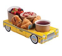 MustBeBonkers x10 New York Yellow Taxi Cab Car - Party Meal Food Trays Snack Lunch Box Plate Tray
