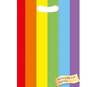 MustBeBonkers x30 BIRTHDAY PARTY BAGS - RECYCLABLE LOOT TREAT FAVOUR GOODY GIFT BAG (Rainbow)