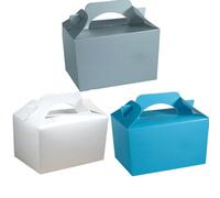 MustBeBonkers x30 - BIRTHDAY PARTY FOOD MEAL GIFT BOXES - FROZEN WHITE - SILVER - LIGHT BLUE