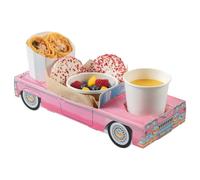 MustBeBonkers x5 Girls Pink Convertible Car - Party Meal Food Trays - Lunch Snack Box Plate Tray