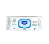 Mustela Avocado Cleansing Wipes, 60 Wipes - Gentle and Moisturising Formula for Baby's Face, Body, and Nappy Area, Hypoallergenic, Dermatologically Tested, and Biodegradable