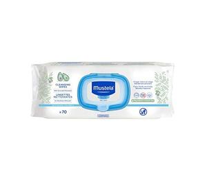 Mustela Avocado Cleansing Wipes, 60 Wipes - Gentle and Moisturising Formula for Baby's Face, Body, and Nappy Area, Hypoallergenic, Dermatologically Tested, and Biodegradable