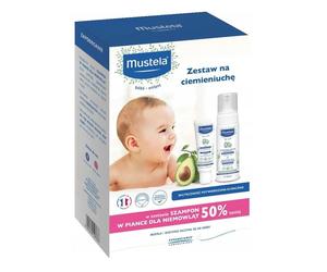 Mustela Bebe Cradle Cap Set: Cream 40 ml + Foam Shampoo, 150 ml