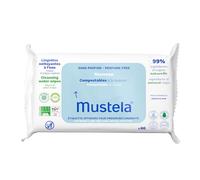 Mustela Compartmentalized wipes, fragrance-free, 60 pieces