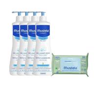 Mustela | Gentle Cleansing Gel + Organic Cleansing Wipes | Cleans & Protects | Soothes and compensates for the drying effects of bathing | Body & Hair | Children & Babies | BIO