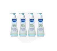Mustela No Rinse Cleansing Water - Gentle Micellar Water for Baby's Delicate Skin - 98% Natural Ingredients With Aloe Vera, Avocado Perseose and Saponaria Leaf - 300ml - Pack of 4