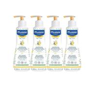 Mustela Nourishing Cleansing Gel with Cold Cream 300ml -Pack of 4 | Gentle Baby Wash for Dry & Sensitive Skin | Hydrating Formula with Natural Ingredients.