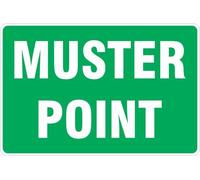 Muster Point Safety Signs 8x12 Metal Tin Sign Garage Man Cave Wall Decor