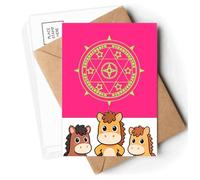 Muster Stunning Symmetry Postcards Envelopes Cards Mailing Year Horse