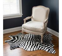 MustMat Cute Faux Zebra Print Rug Animal Print Rug Perfect for Office/Room/Under Tables/Smaller Area 2'6''×3'7''