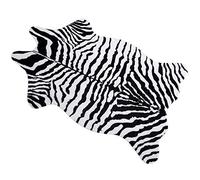 MustMat Cute Faux Zebra Print Throw Rug Perfect for Office/Kids Room/Under Tables/Smaller Area 3.6x2.3 Feet