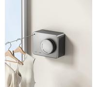 MUSTORN Retractable Washing Line Outdoor, Non-Sagging Clothes Line Extendable Indoor Laundry Line Pull Out Heavy Duty Stainless Steel Cloth Line Wall Mounted- 4.2 m(Rectangular, Grey)