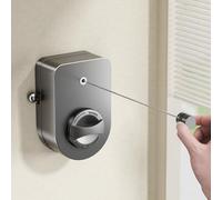 Mustorn Retractable Washing Line Outdoor, Non-Sagging Clothes Line Extendable Indoor Laundry Line Pull Out Heavy Duty Stainless Steel Cloth Line Wall Mounted with Hanging Rod- 4.2 m(Grey)