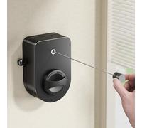 Mustorn Retractable Washing Line Outdoor, Non-Sagging Clothes Line Extendable Indoor Laundry Line Pull Out Heavy Duty Stainless Steel Cloth Line Wall Mounted with Hanging Rod- 4.2 m(Black)