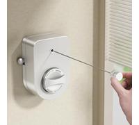 Mustorn Retractable Washing Line Outdoor, Non-Sagging Clothes Line Extendable Indoor Laundry Line Pull Out Heavy Duty Stainless Steel Cloth Line Wall Mounted with Hanging Rod- 4.2 m(White)